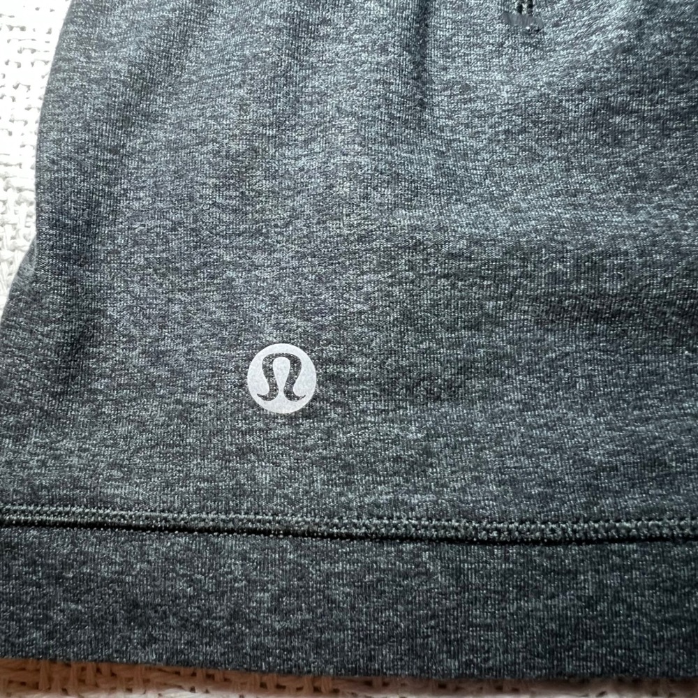 Lululemon Runderful Top Heathered Charcoal Grey Long Sleeve Running Shirt sz 6 - Picture 7 of 9